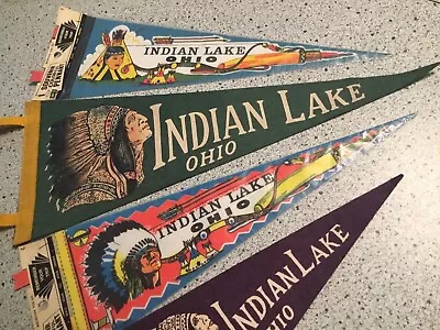 Vintage Indian Lake Pennants • $49