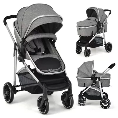 2 In 1 Convertible Baby Stroller High Landscape Baby Stroller W/ Reversible Seat • $164.96