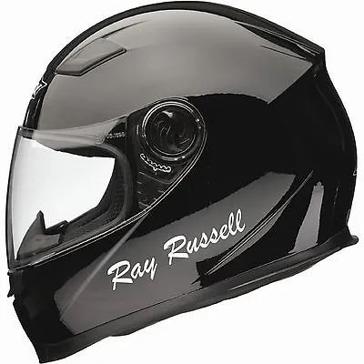 £5.99 • Buy 2 Personalised Name Stickers Motorbike Helmet Vinyl Decals Bike Crash Helmet