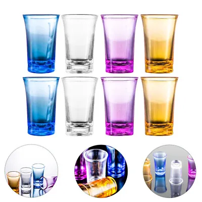  8 Pcs Wine Cups Party Cocktail Crystal Glasses Colorful Whisky • £9.85