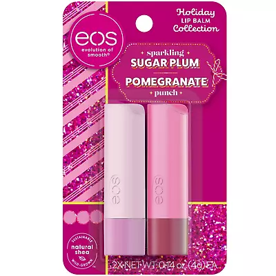 EOS Sparkling Sugar Plum & Pomegranate Punch Lip Balm Stick - 2pk • $11.32