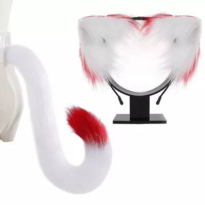 Foxes Ears Headband And Faux Furs Foxes Tail Kit Cosplay Foxes Costumes • $34.33
