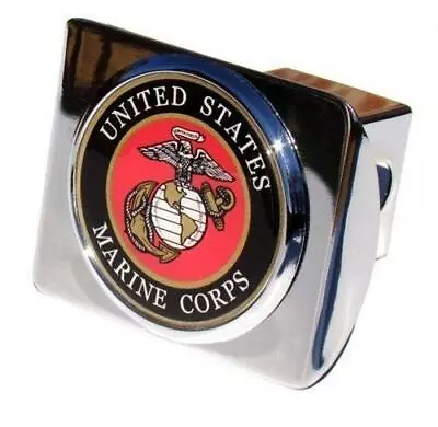 MVP Accessories US Marine Corps Seal Chrome Metal Trailer Hitch Cover With Metal • $54.19