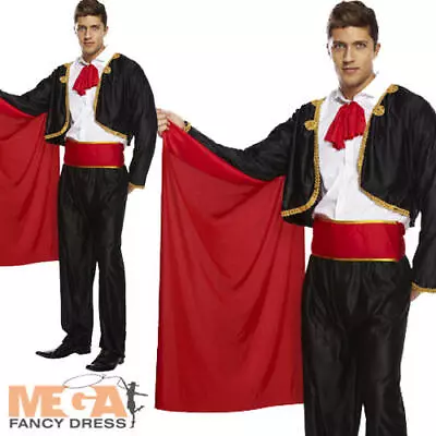 Matador Spanish Bull Fighter Men's Fancy Dress Adult Costume National Uniform • £13.99