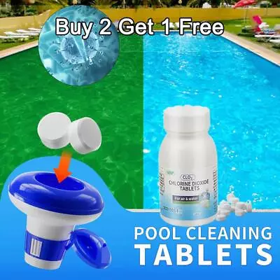 200G Pool Chlorine Tablet Hot Tub Lay Z Spa Water Cleaning Disinfect Chemicals • £9.79
