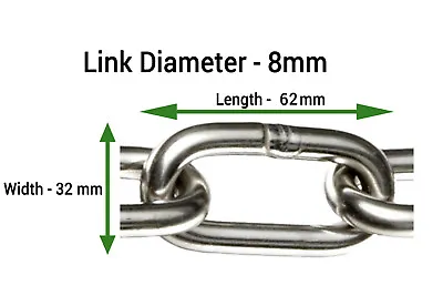 £6.49 • Buy Premium Toughened Chain | Galvanised Zinc Plated Outdoor Security Links 1-30m