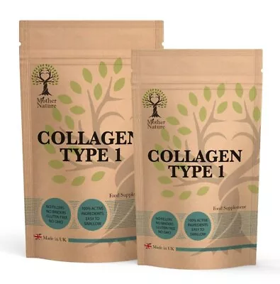 Marine Collagen Type 1 Capsules 600mg Skin Anti Ageing UK Best Collagen Powder • £6.78