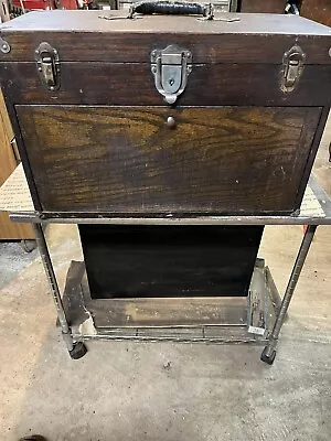 Vintage 1940’s Oak Wood Machinists Tool Chest  • $350