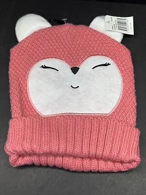 $9.26 • Buy Pink Fox Beanie Knit Hat - Girls - Winter