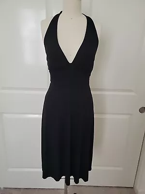 Bebe Black Halter V Neck Dress Size XS • $15