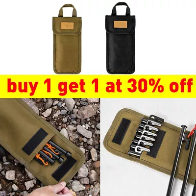 1X Camping Peg Container Heavy Duty Tent Peg Bag Tent Pegs Only Bag UK • £7.29