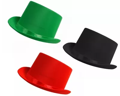 Quality Satin Top Hat With Band Victorian Fancy Dress Dance Theatre Stage Show • £12.99