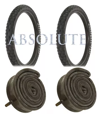 Pair Of Black Motocross Bicycle Duro Tires W/heavyduty Tubes In 20 X 2.125 • $64.99