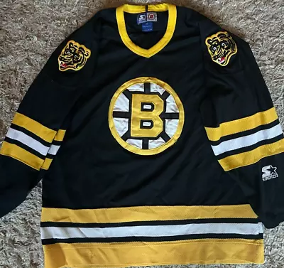 Vintage Boston Bruins Starter NHL Jersey Black XL • $40