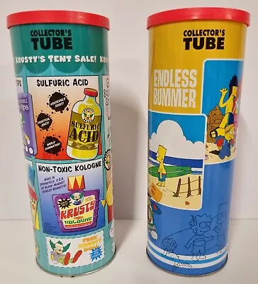 2 X The Simpsons Tazo Pickers Collectors Tubes Tins | Tazos  • $19.99