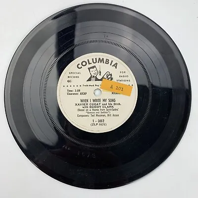 Xavier Cugat Danse Arabe / When I Write My Song Promo Record 45 RPM Vinyl • $6.99