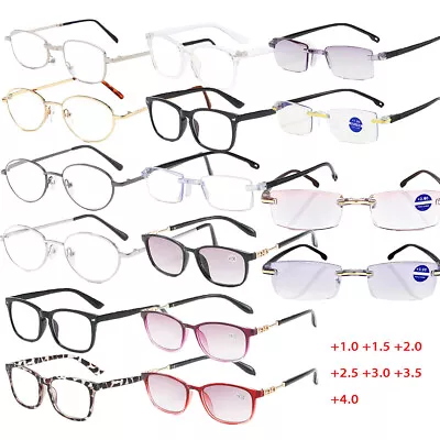 Mens Ladies Magnifying Reading Glasses Anti-Blue UV 4 +1.0 ~+4.0 Unisex Reader • $12.99