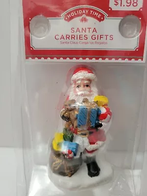 Holiday Time Christmas Village Santa Carrying Gifts Figurine 3  Accessory  • $4.95