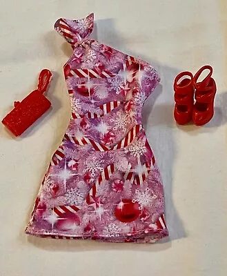 Barbie Doll Dress Shoes And Matching Purse Red Pink & White ❤️ • $11