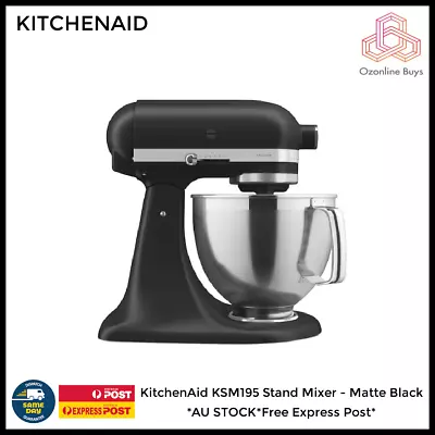 KitchenAid KSM195 Stand Mixer - Matte Black *AU STOCK*Free Express Post* • $699