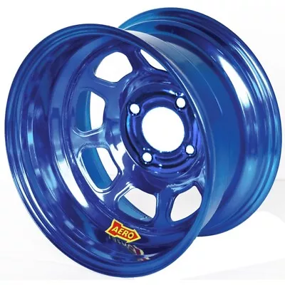 Aero 55-904530BLU 15 X 10 55 Series Wheel 4 On 4.5 Blue Chrome • $150.99