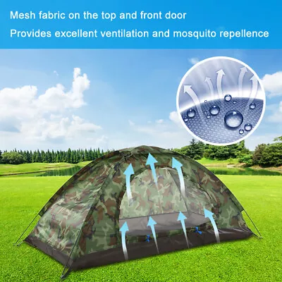 1-2 Person Man Family Tent Instant Pop Up Tent Outdoor Camping Hiking Festival • £14.85