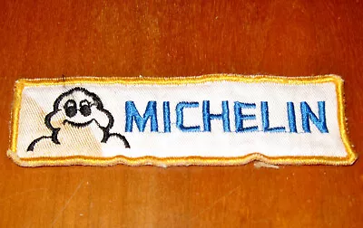 Vintage Michelin Man Patch Small White W Blue Black Yellow Trim Auto Advertise • $9.99