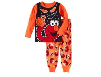 SESAME STREET ELMO Bats HALLOWEEN BABY PAJAMAS SIZE  9 12 MONTHS NEW! • $9.50