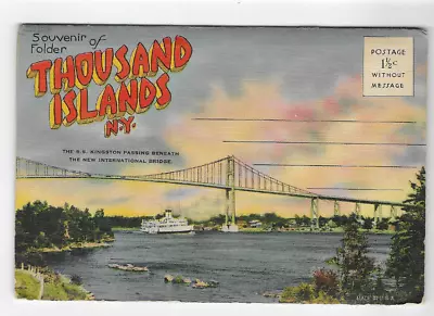 Vintage-postcard Folder-thousand Islands-new York • $2.25