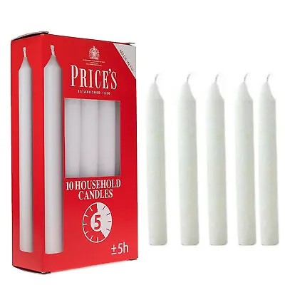 Prices Household Candles 2cm White 5 Hours Long Burning Time 51020or 45 Pack • £50.99