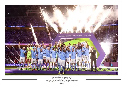 Manchester City FC FIFA Club World Cup Champions 2023 Poster Print Souvenir • £6