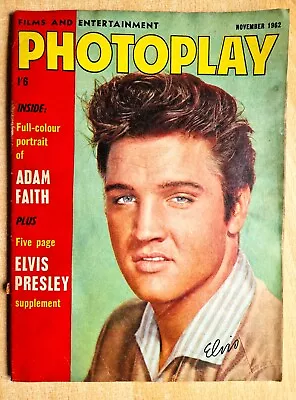 Photoplay Film Magazine November 1962 Elvis Presley James Bond Dr No Tony Curtis • £3.95