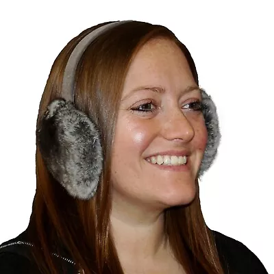 Glacier Wear Chinchilla Rex Rabbit Earmuffs Mff1270 • $44.95