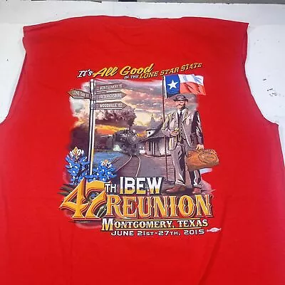 IBEW International Brotherhood Electrical Workers Union TANK TOP T SHIRT Mens L  • $16.99