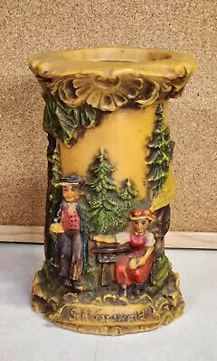 Vintage Johann Gunter Hand Carved German Candle Art Wax Clinched Family • $20