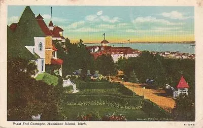  Postcard West End Cottages Mackinac Island MI  • $17.01