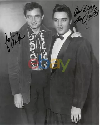 Johnny Cash & Elvis Presley 1956 Autographed 8X10 Photo Picture Reprint • $19.95