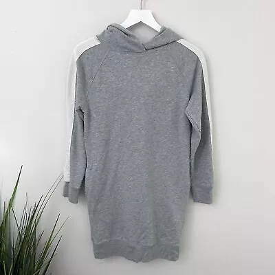 Gap Heather Gray Soft Hoodie Dress Size XS Athletic Striped With Pockets Sporty • $15