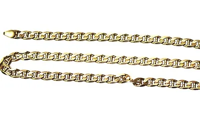 14k Yellow Gold Anchor Link Mens Necklace 28.4g 20  Unique Gents • $1539.99