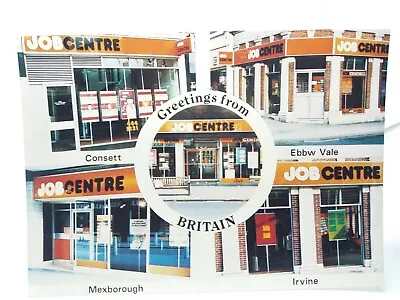 £7.95 • Buy Jobcentre Britain Consett Ebbw Vale Mexborough Irvine Vtg Postcard 1980s G Blair