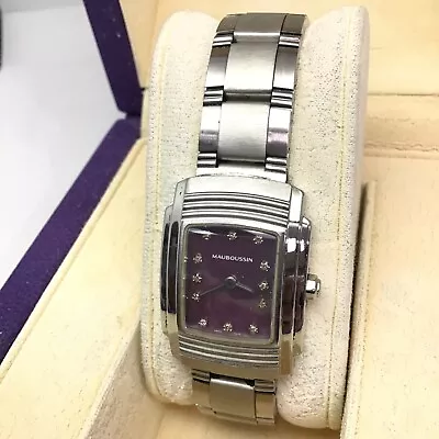 Mauboussin Fouga Diamond Accented MOP Dial Ladies Watch With Box • $399