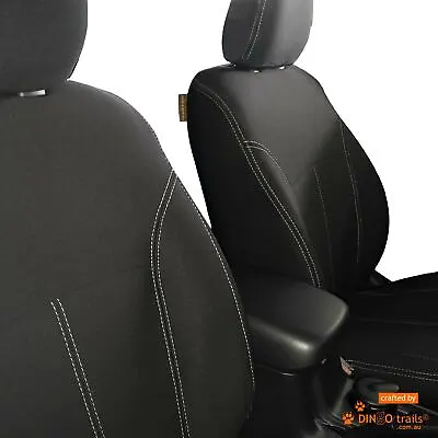 $319 • Buy Fit Mitsubishi Triton MQ MR (May15-Now) Full-back FRONT Seat Covers +Map Pockets