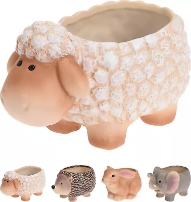 £5.99 • Buy Mini Ceramic Plant Pot Planter Succulent Cactus Animal Shape Flower Pot Garden