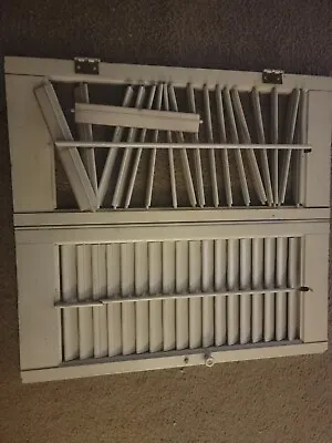 Vintage Wood Wooden Window Shutters Set Of 2.  • $80