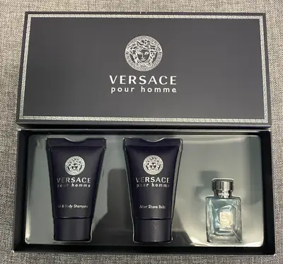 Versace Pour Homme Eau De Toilette 5 Ml. 0.17 Fl.oz. + Shower Gel + After Shave • $22