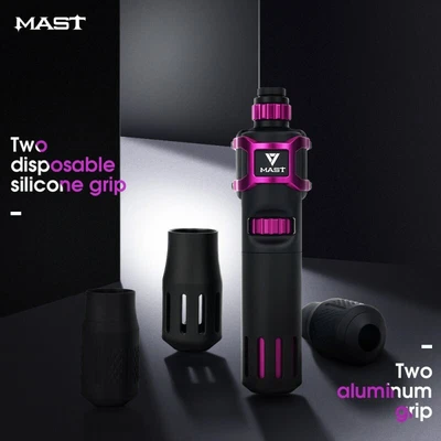 $289.99 • Buy Mast Wraith 3.5mm Stroke Wireless Rotary Tattoo Machine Pen Kit With Four Grips