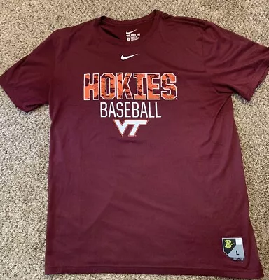 Hokies VT Nike Baseball T-shirt Kids Youth Large Dri Fit Virginia Tech • $9.99