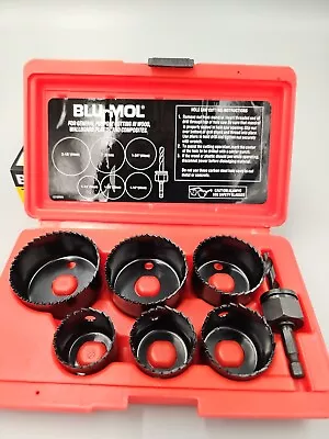 Blu-Mol 7 Piece Carbon Hole Saw Set With Case • $15