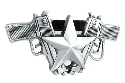 Guns & Star Lighter Holder Belt Buckle • $18.95