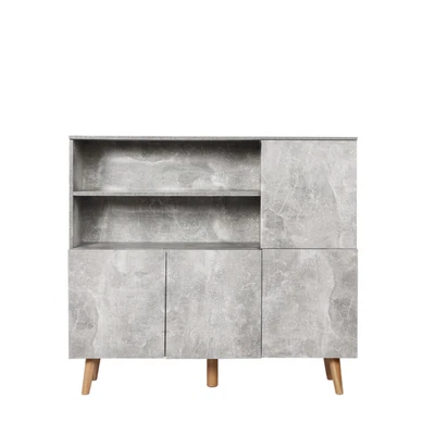 $159.99 • Buy Levede Buffet Sideboard Storage Cabinet Cupboard Antique Furniture Vintage Grey